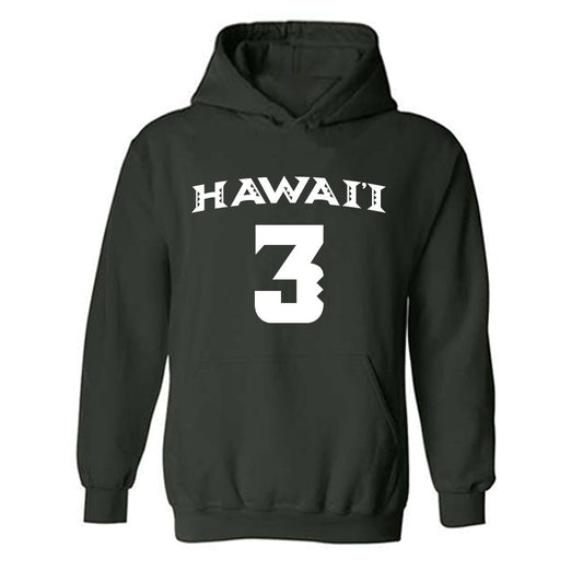 Hawaii - NCAA Women's Volleyball : Adrianna Arquette - Replica Shersey Hooded Sweatshirt-0