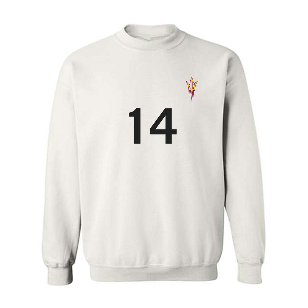 Arizona State - NCAA Women's Soccer : Allison Carabin - Replica Shersey Crewneck Sweatshirt