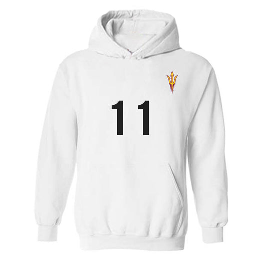 Arizona State - NCAA Women's Soccer : Addison Baltodano - Replica Shersey Hooded Sweatshirt-0
