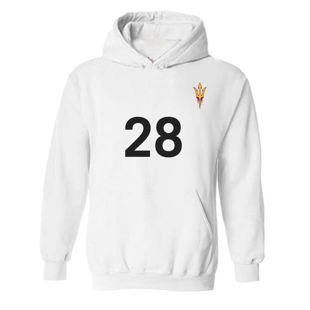 Arizona State - NCAA Women's Soccer : Norah Bell - Replica Shersey Hooded Sweatshirt-0