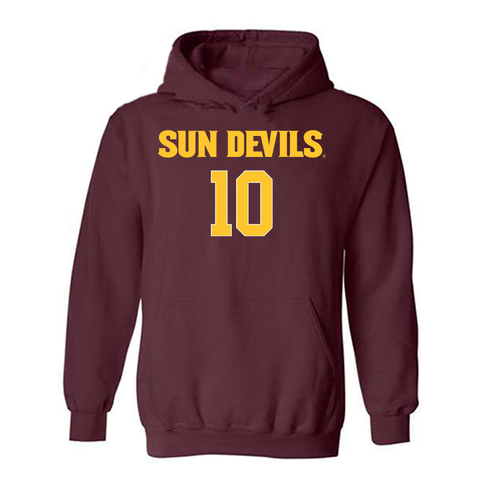Arizona State - NCAA Women's Volleyball : Noemie Glover - Replica Shersey Hooded Sweatshirt-0