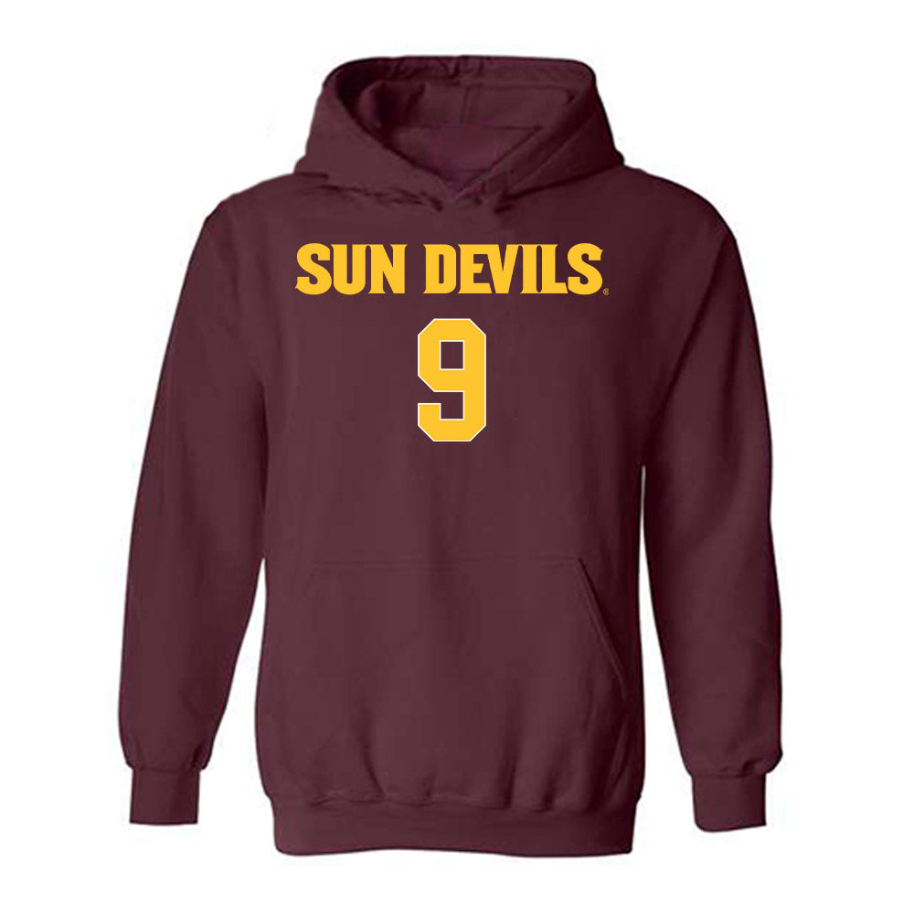 Arizona State - NCAA Women's Volleyball : Maila Ribeiro - Replica Shersey Hooded Sweatshirt-0