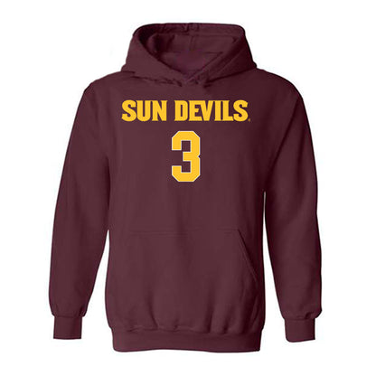 Arizona State - NCAA Women's Volleyball : Tatum Parrott - Replica Shersey Hooded Sweatshirt-0