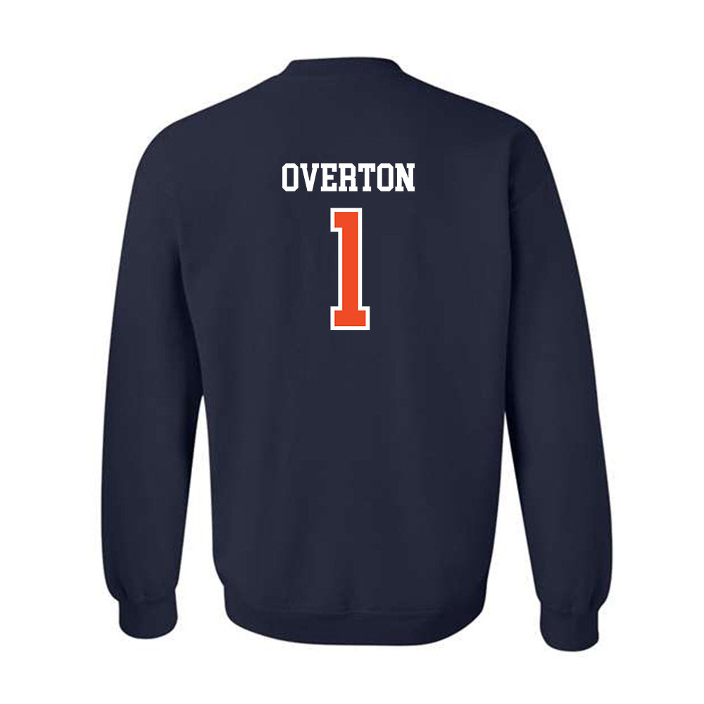 Auburn - NCAA Men's Basketball : Kevin Overton - Generic Shersey Crewneck Sweatshirt-1