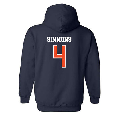 Auburn - NCAA Football : Malcolm Simmons - Generic Shersey Hooded Sweatshirt-1