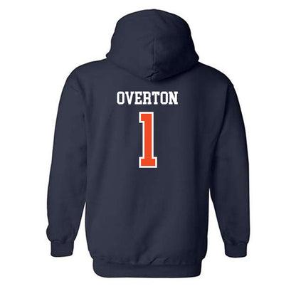 Auburn - NCAA Men's Basketball : Kevin Overton - Generic Shersey Hooded Sweatshirt-1