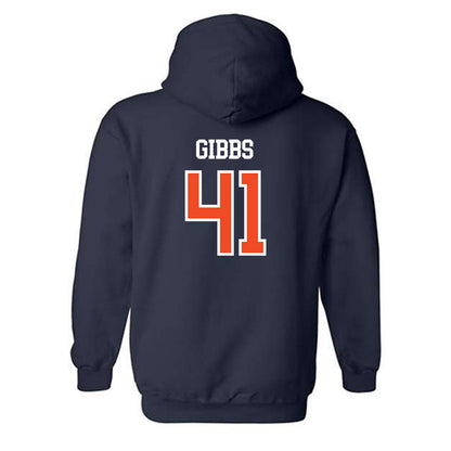 Auburn - NCAA Football : Connor Gibbs - Generic Shersey Hooded Sweatshirt-1