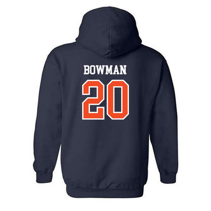 Auburn - NCAA Men's Basketball : Jeremiah Bowman - Generic Shersey Hooded Sweatshirt-1