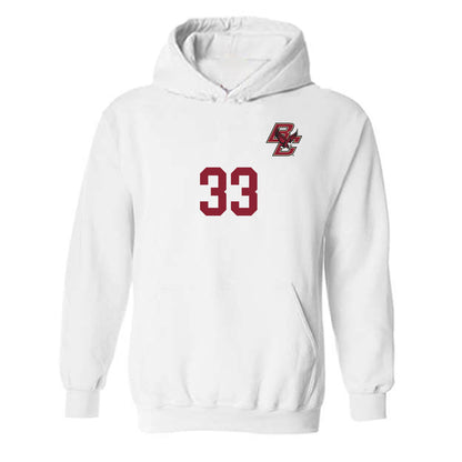Boston College - NCAA Women's Soccer : Faith Fenwick - Replica Shersey Hooded Sweatshirt-0