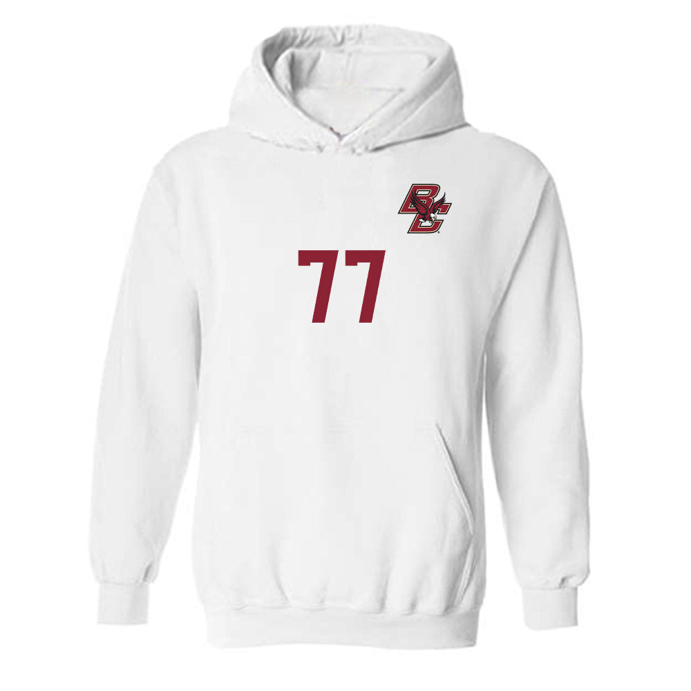 Boston College - NCAA Men's Soccer : Johannes Hanken Tjostheim - Replica Shersey Hooded Sweatshirt-0
