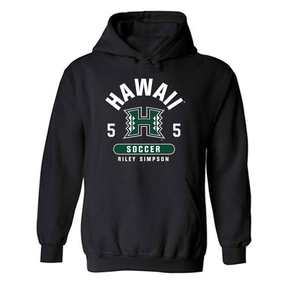 Hawaii - NCAA Women's Soccer : Riley Simpson - Classic Fashion Shersey Hooded Sweatshirt-0