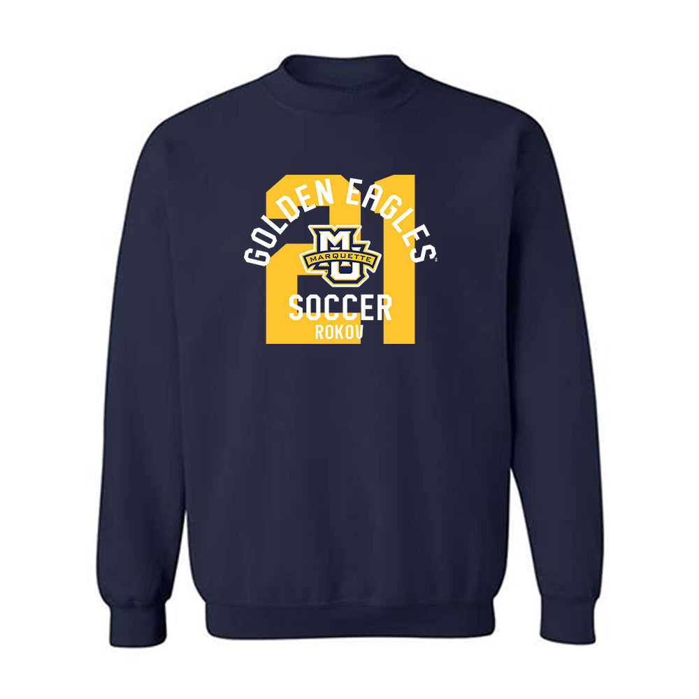 Marquette - NCAA Men's Soccer : Gabriel Rokov - Classic Fashion Shersey Crewneck Sweatshirt-0