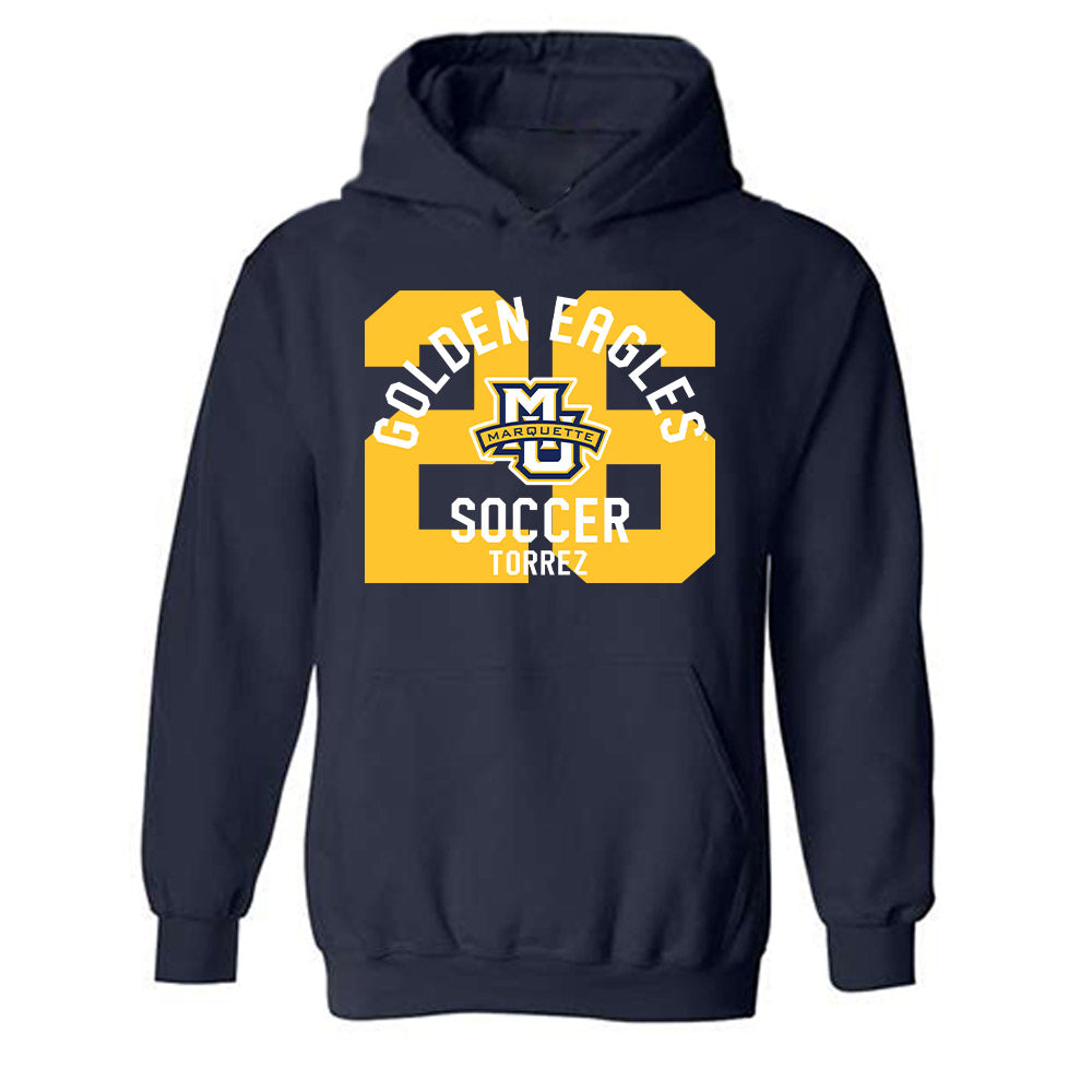Marquette - NCAA Men's Soccer : Hudson Torrez - Classic Fashion Shersey Hooded Sweatshirt-0