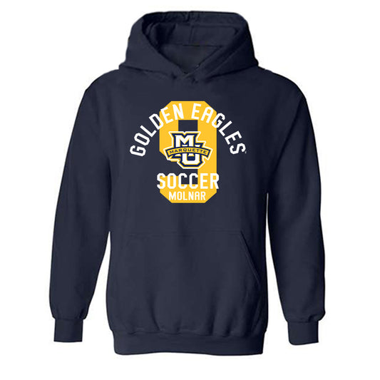 Marquette - NCAA Men's Soccer : Bence Molnar - Classic Fashion Shersey Hooded Sweatshirt-0