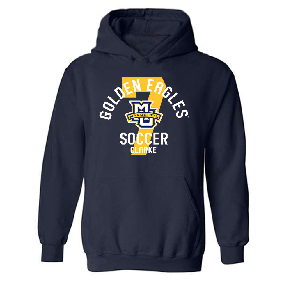 Marquette - NCAA Women's Soccer : Kiara Clarke - Classic Fashion Shersey Hooded Sweatshirt