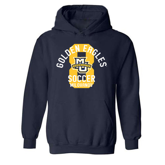 Marquette - NCAA Men's Soccer : Justin Milovanov - Classic Fashion Shersey Hooded Sweatshirt-0
