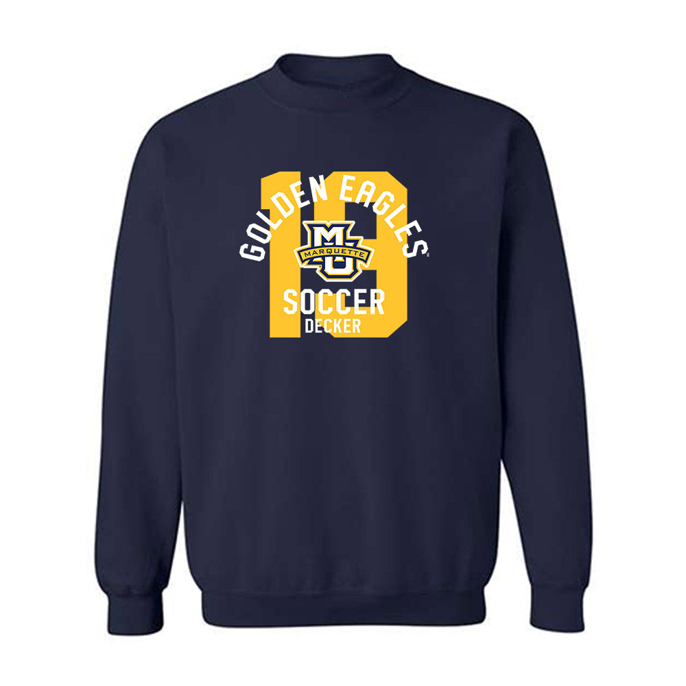 Marquette - NCAA Women's Soccer : Meg Decker - Classic Fashion Shersey Crewneck Sweatshirt-0