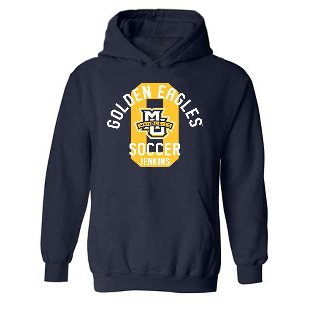 Marquette - NCAA Women's Soccer : Anna Jenkins - Classic Fashion Shersey Hooded Sweatshirt-0