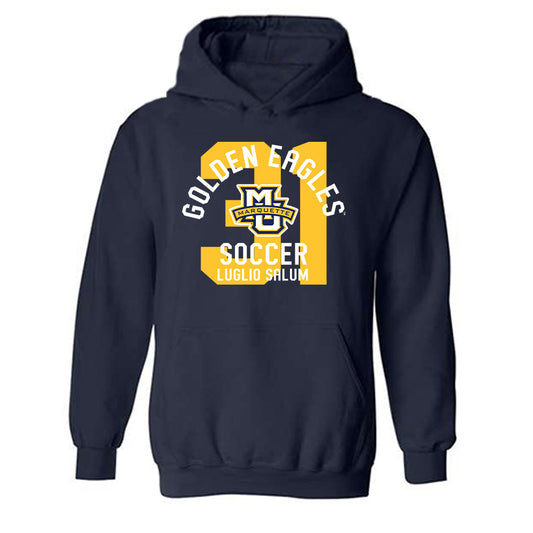 Marquette - NCAA Men's Soccer : Renan Luglio Salum - Classic Fashion Shersey Hooded Sweatshirt