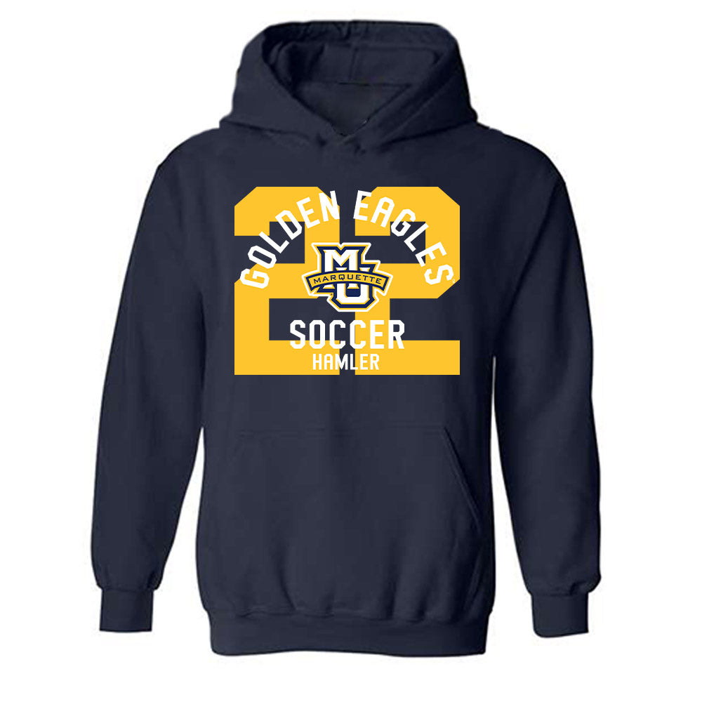 Marquette - NCAA Men's Soccer : Clayton Hamler - Classic Fashion Shersey Hooded Sweatshirt-0