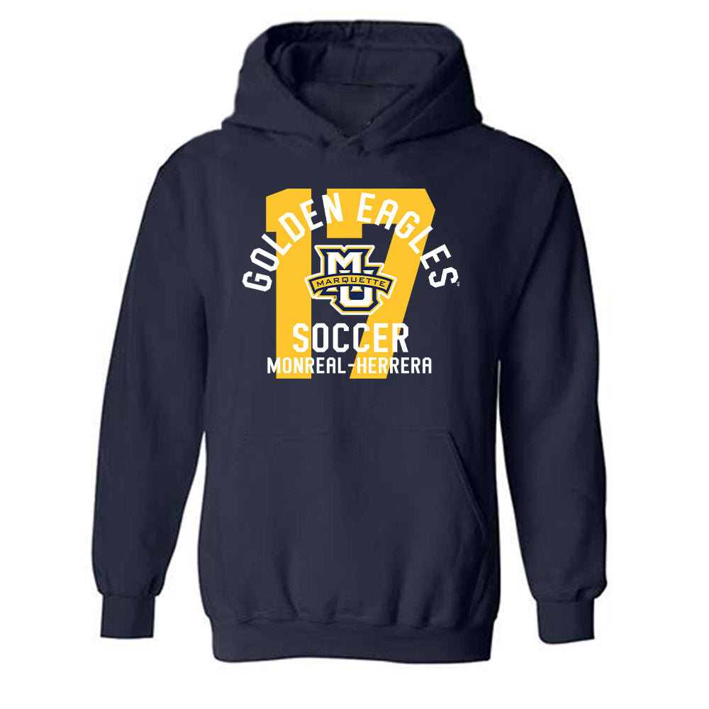 Marquette - NCAA Men's Soccer : Jonathan Monreal-Herrera - Classic Fashion Shersey Hooded Sweatshirt-0