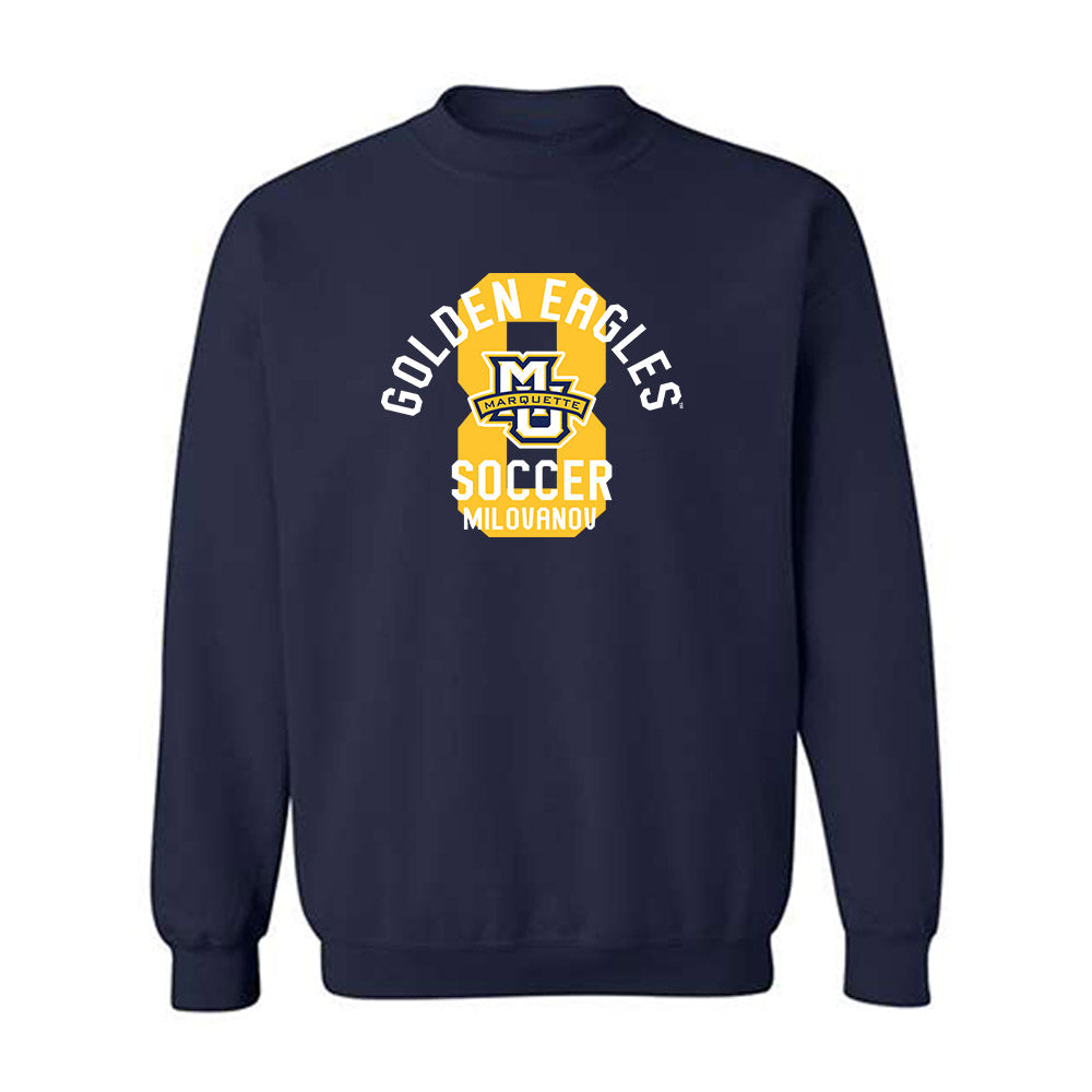 Marquette - NCAA Men's Soccer : Justin Milovanov - Classic Fashion Shersey Crewneck Sweatshirt-0