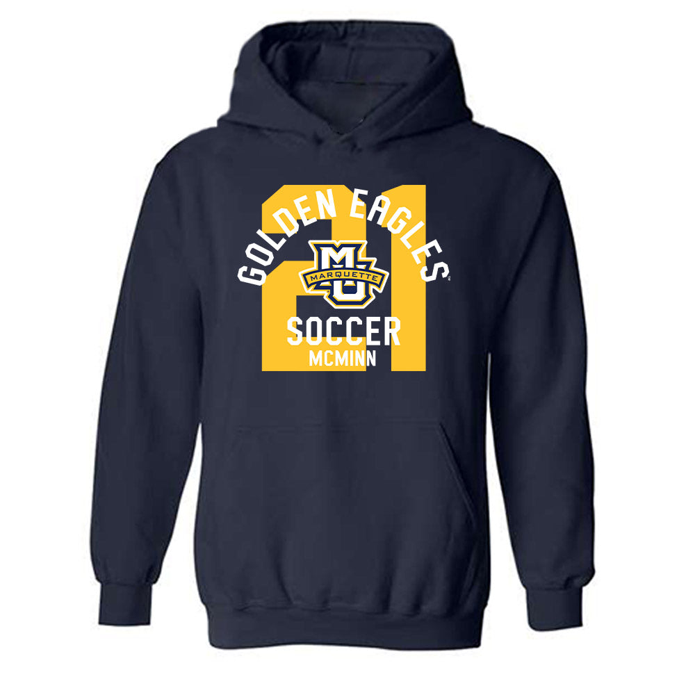 Marquette - NCAA Women's Soccer : Kiley McMinn - Classic Fashion Shersey Hooded Sweatshirt-0