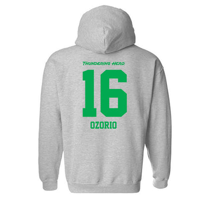 Marshall - NCAA Women's Soccer : Larissa Ozorio - Sport Grey Hooded Sweatshirt