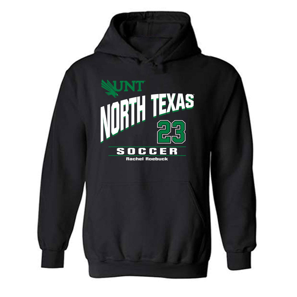 North Texas - NCAA Women's Soccer : Rachel Roebuck - Classic Fashion Shersey Hooded Sweatshirt-0