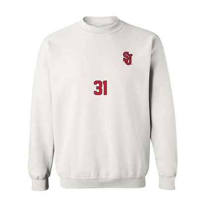 St. Johns - NCAA Women's Soccer : Maddie Mariani - Replica Shersey Crewneck Sweatshirt-0