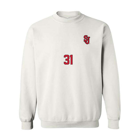 St. Johns - NCAA Women's Soccer : Maddie Mariani - Replica Shersey Crewneck Sweatshirt-0