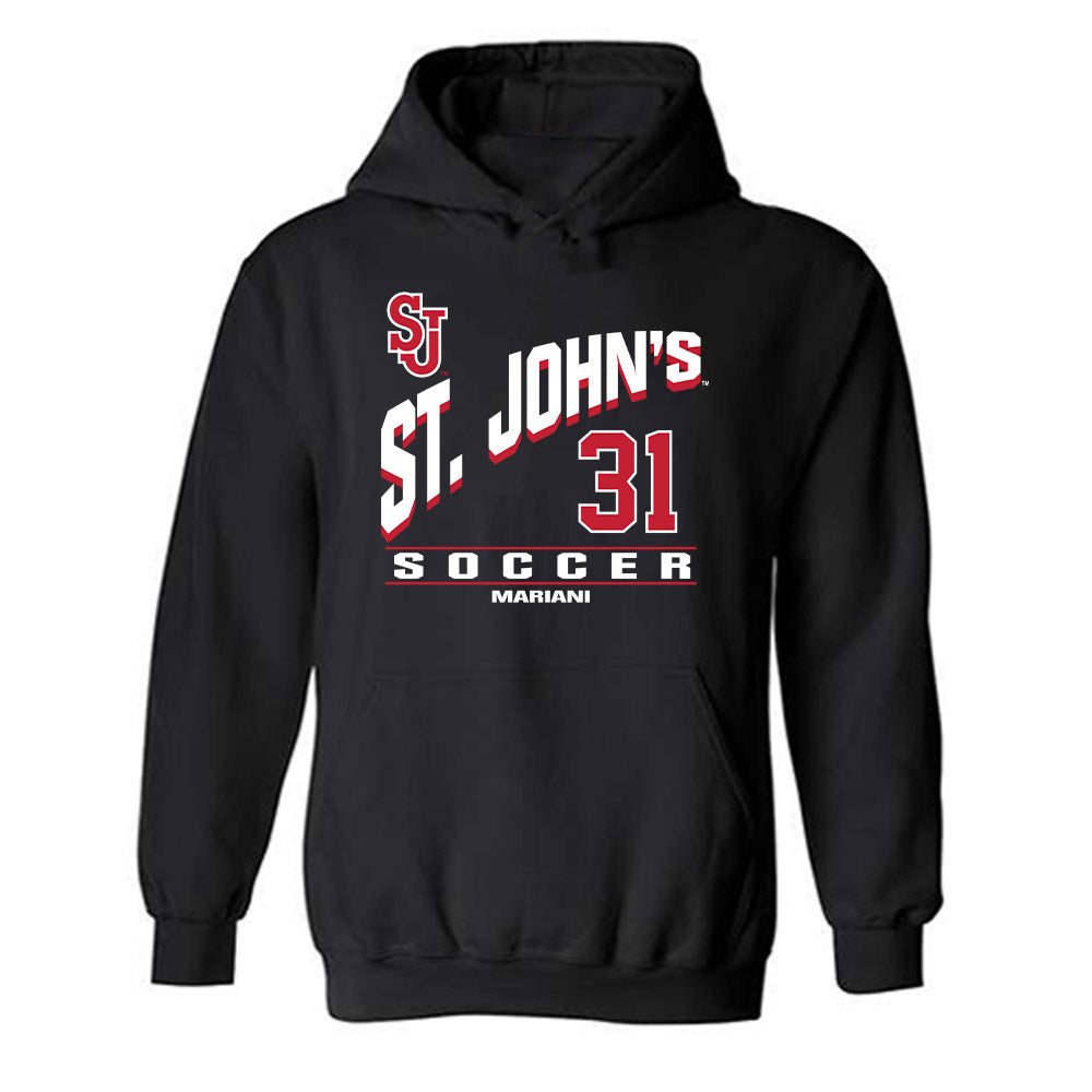 St. Johns - NCAA Women's Soccer : Maddie Mariani - Classic Fashion Shersey Hooded Sweatshirt-0