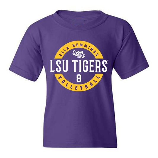 LSU - NCAA Women's Volleyball : Ella Hemmings - Youth T-Shirt