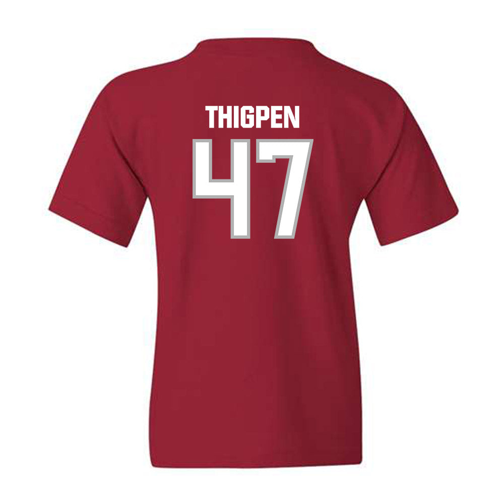 Troy - NCAA Baseball : Noah Thigpen - Classic Shersey Youth T-Shirt