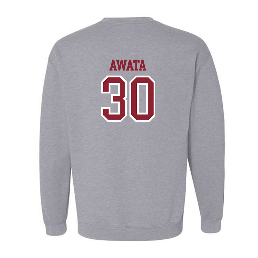 Troy - NCAA Men's Basketball : Hikaru Awata - Generic Shersey Crewneck Sweatshirt-1