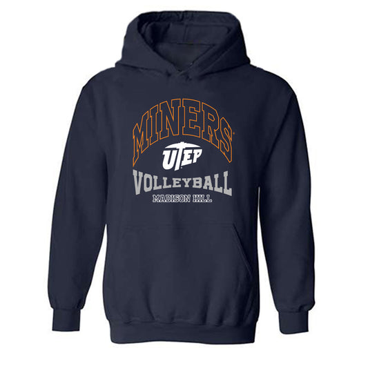 UTEP - NCAA Women's Volleyball : Madison Hill - Classic Fashion Shersey Hooded Sweatshirt-0