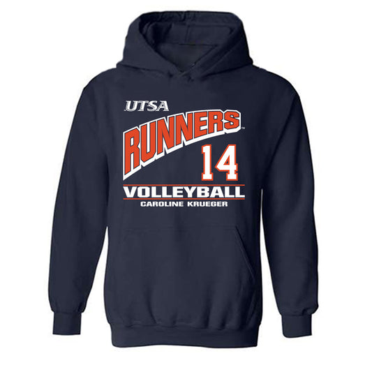 UTSA - NCAA Women's Volleyball : Caroline Krueger - Classic Fashion Shersey Hooded Sweatshirt-0