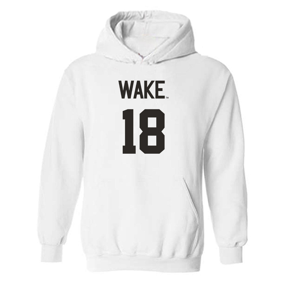 Wake Forest - NCAA Women's Volleyball : Becca Bellows - Replica Shersey Hooded Sweatshirt-0
