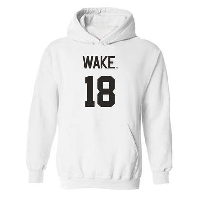 Wake Forest - NCAA Women's Volleyball : Becca Bellows - Replica Shersey Hooded Sweatshirt-0