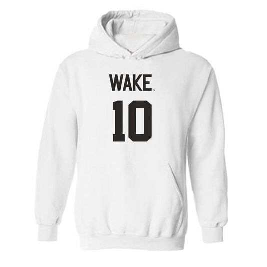 Wake Forest - NCAA Women's Volleyball : Emma Farrell - Replica Shersey Hooded Sweatshirt-0