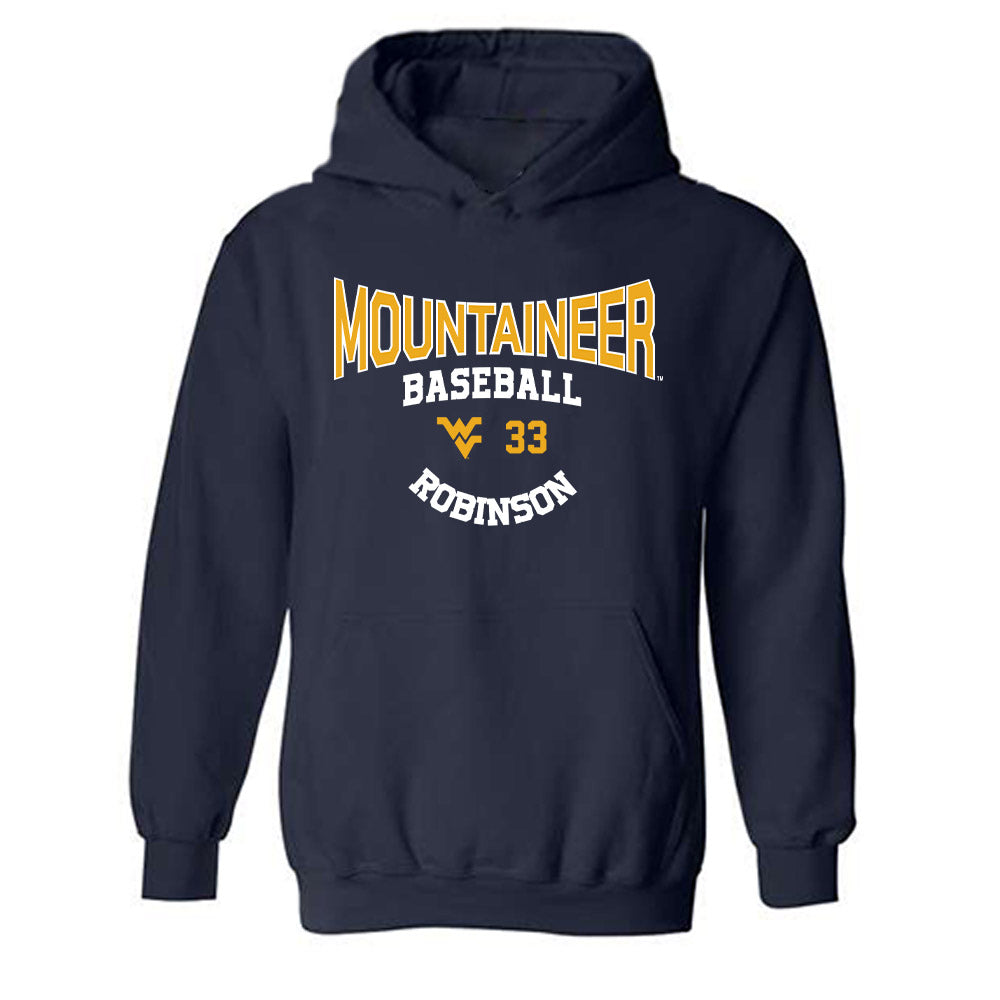 West Virginia - NCAA Baseball : Brayden Robinson - Classic Fashion Shersey Hooded Sweatshirt-0