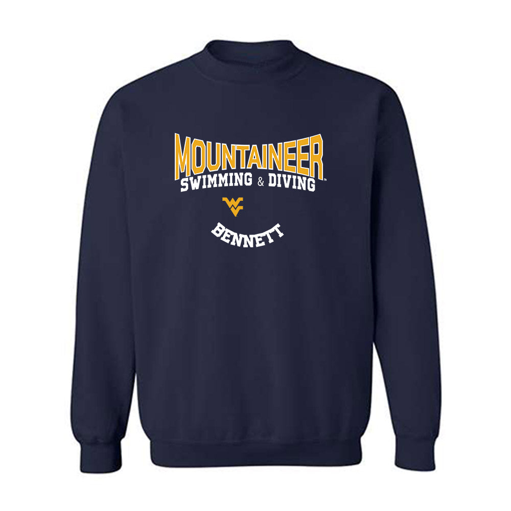 West Virginia - NCAA Men's Swimming & Diving : Preston Bennett - Crewneck Sweatshirt Classic Fashion Shersey