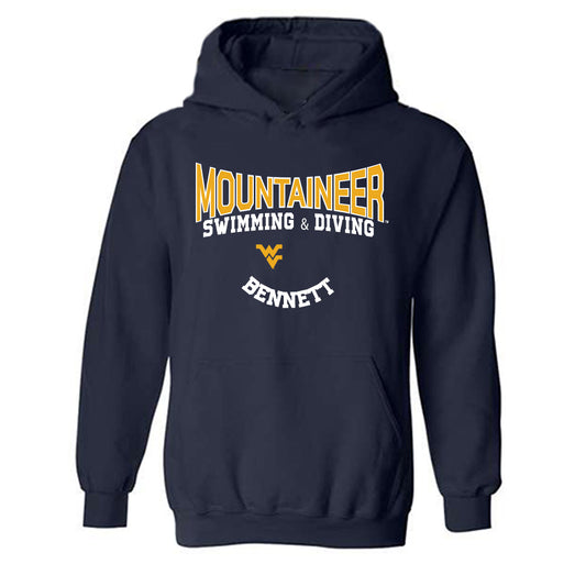 West Virginia - NCAA Men's Swimming & Diving : Preston Bennett - Hooded Sweatshirt Classic Fashion Shersey