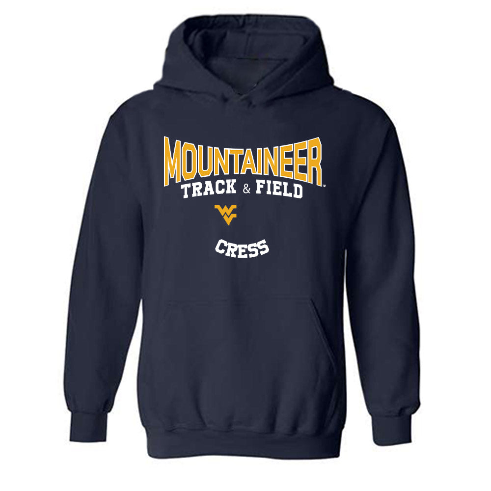 West Virginia - NCAA Women's Track & Field : Olivia Cress - Classic Fashion Shersey Hooded Sweatshirt-0