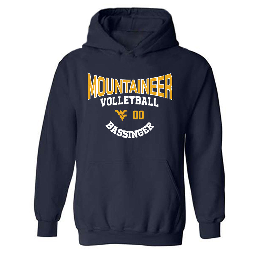 West Virginia - NCAA Baseball : Reese Bassinger - Classic Fashion Shersey Hooded Sweatshirt-0