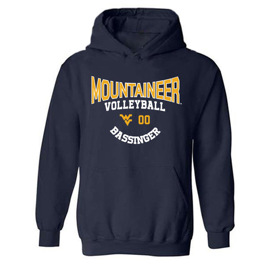 West Virginia - NCAA Baseball : Reese Bassinger - Classic Fashion Shersey Hooded Sweatshirt-0