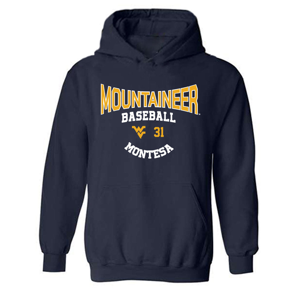 West Virginia - NCAA Baseball : Dawson Montesa - Classic Fashion Shersey Hooded Sweatshirt-0