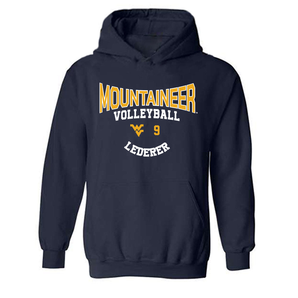 West Virginia - NCAA Women's Volleyball : Chalina Lederer - Classic Fashion Shersey Hooded Sweatshirt-0