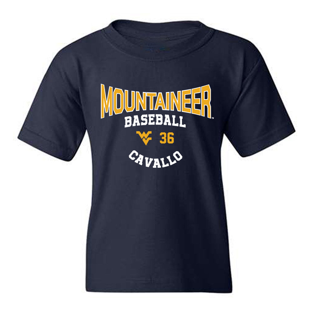 West Virginia - NCAA Baseball : Hudson Cavallo - Classic Fashion Shersey Youth T-Shirt-0