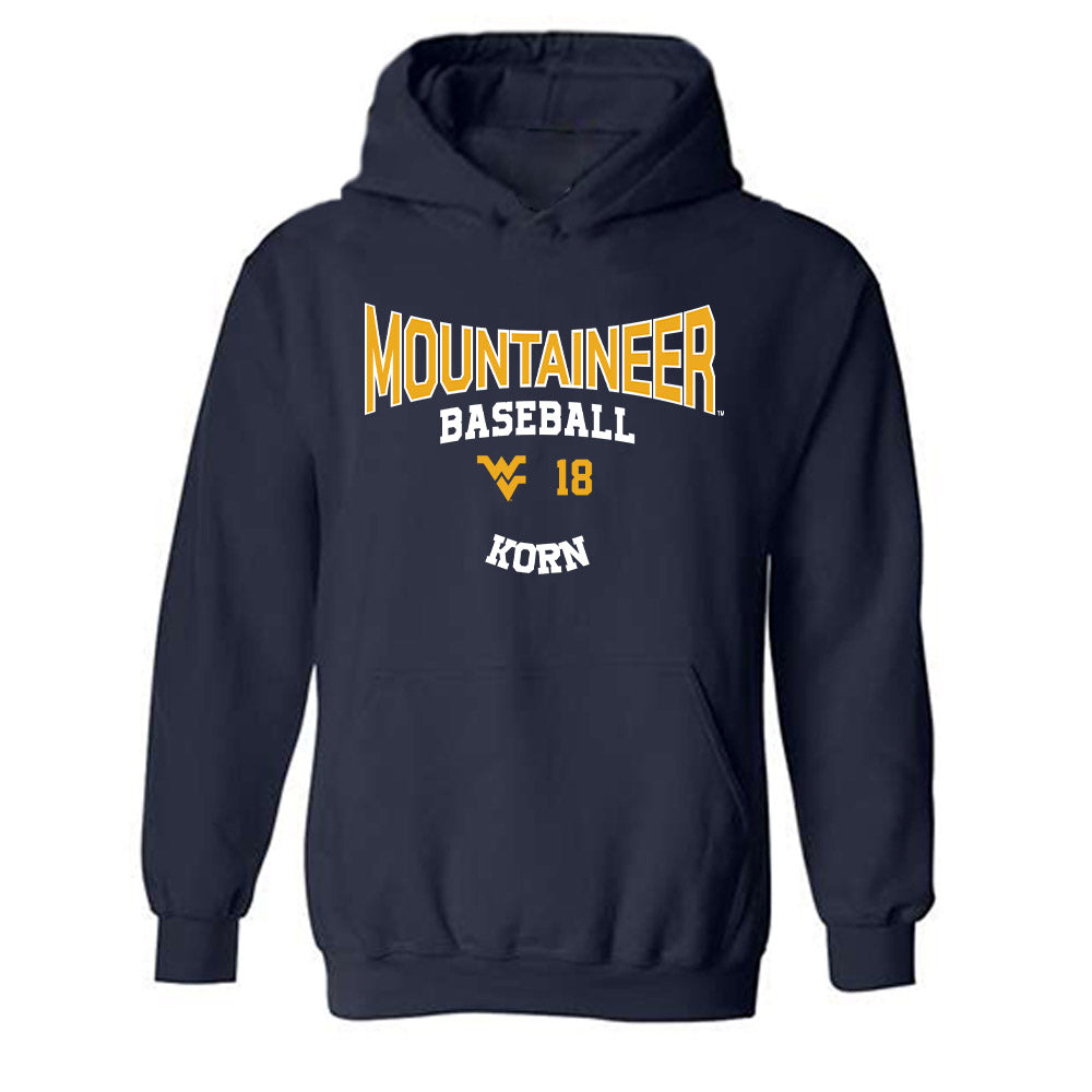 West Virginia - NCAA Baseball : Ian Korn - Classic Fashion Shersey Hooded Sweatshirt-0